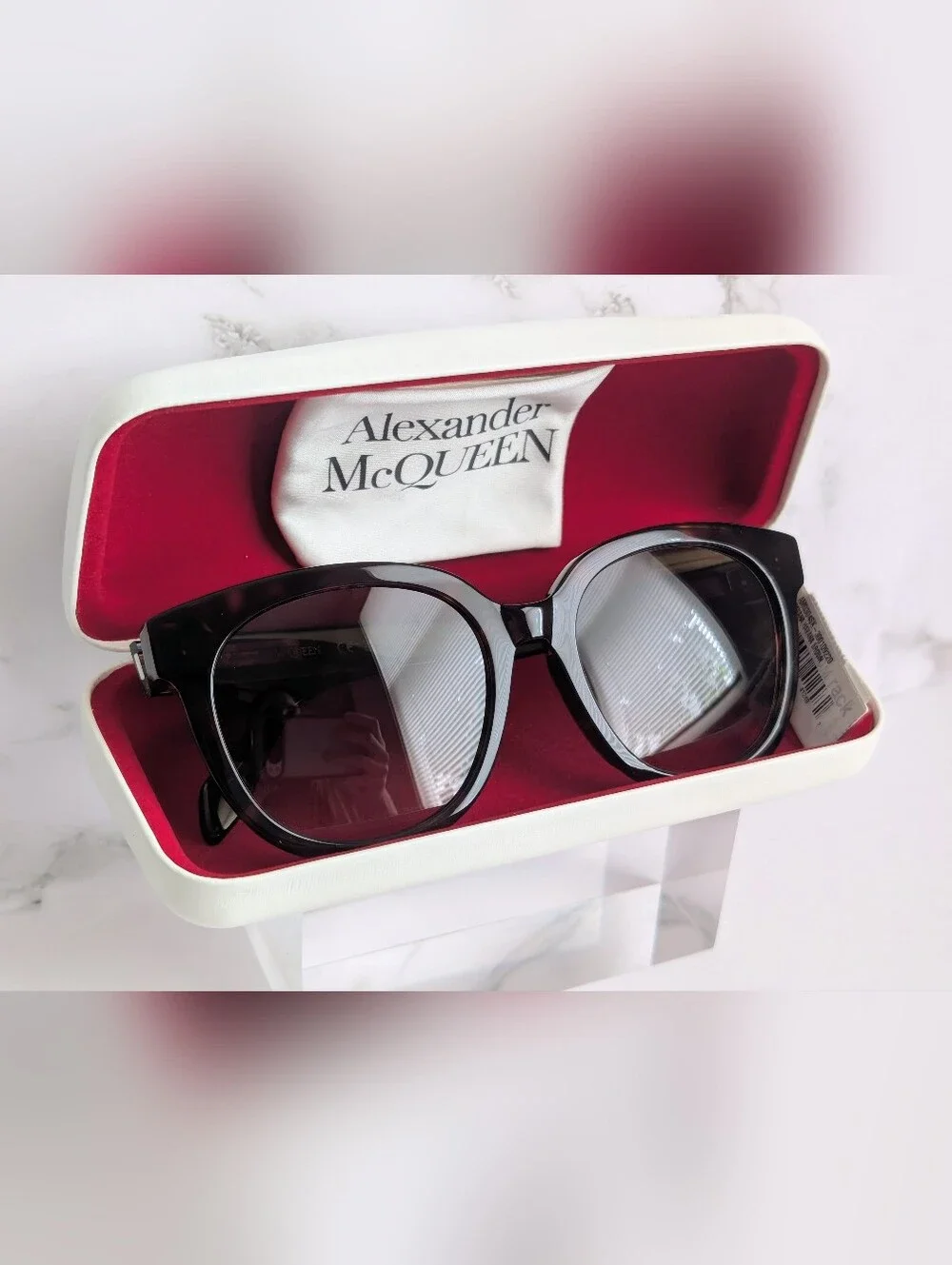 Alexander McQueen AM0304SK Havana Tortoise Gradient Sunglasses NWT Made In Italy